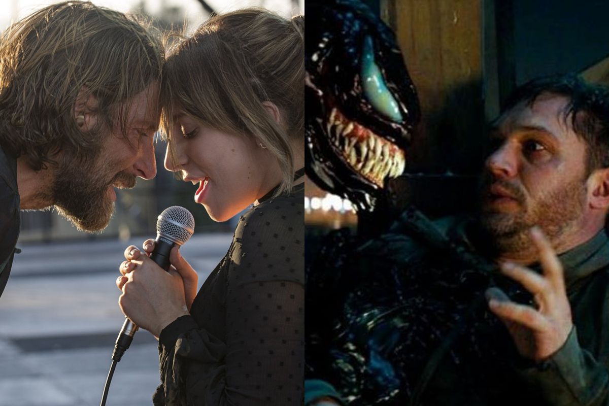 Images from A Star Is Born and Venom