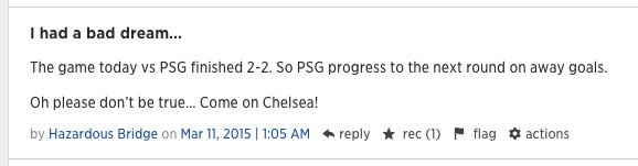 PSG prediction comment