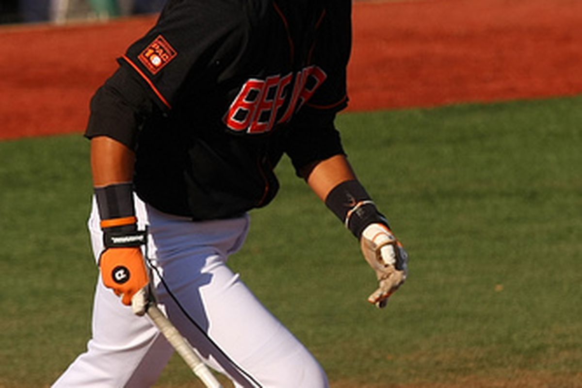 Joey Wong hit .262 in his career at Oregon State. (Photo by Ethan Erickson)