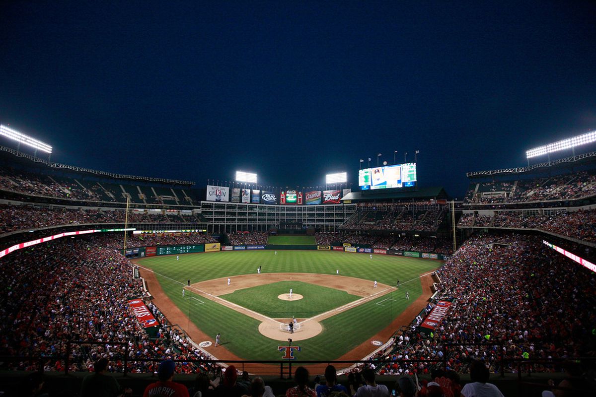 ARLINGTON, TX - JUNE 06:  The Texas Rangers take on the Detroit Tigers at Rangers Ballpark in Arlington on June 6, 2011 in Arlington, Texas.  (Photo by Tom Pennington/Getty Images)