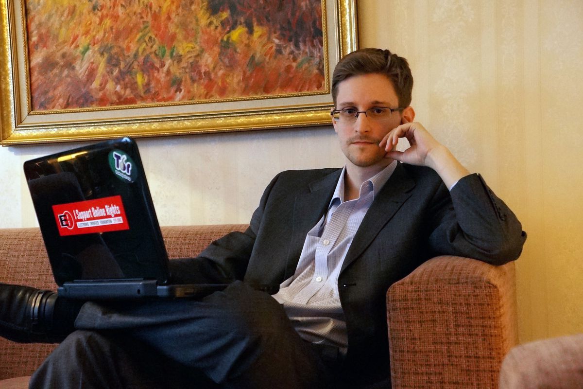 Edward Snowden in Moscow in December 2013