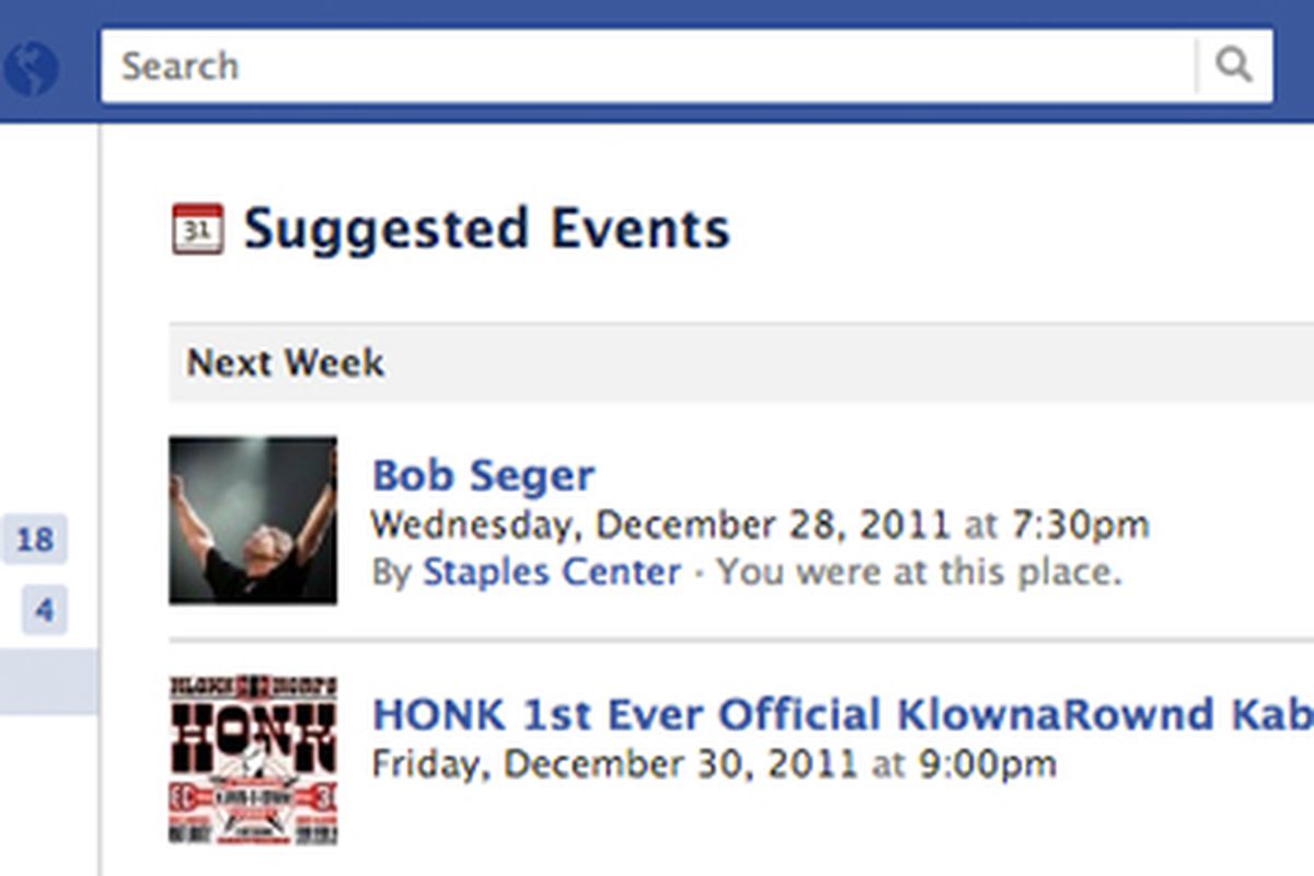 Facebook Suggested Events