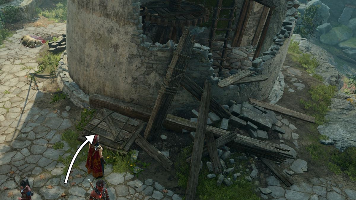 Wooden hatch location during the Rescue the Gnome quest in Baldur’s Gate 3.