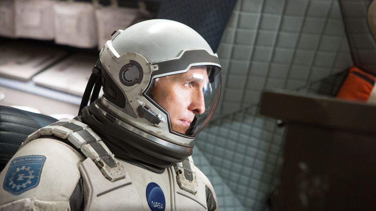 Matthew McConaughey in full astronaut gear in Interstellar