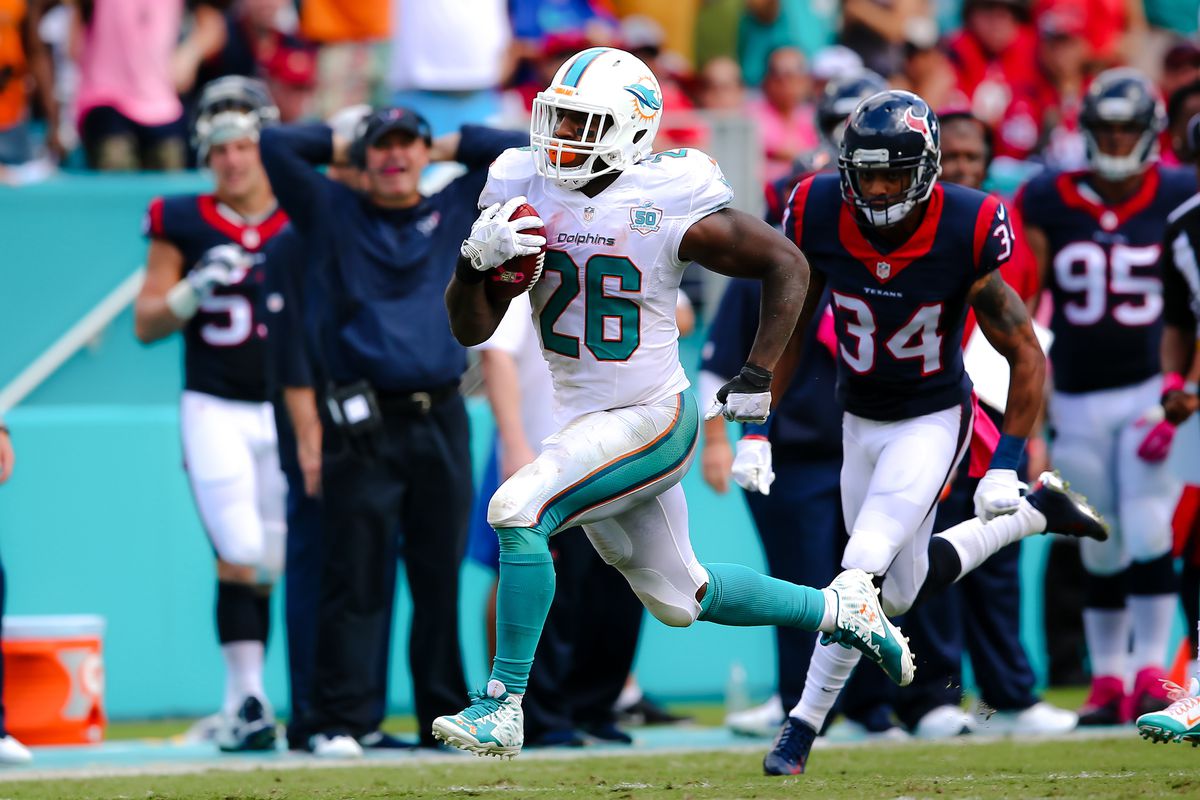 Lamar Miller ran all over the Texans and only needed one half of football to make or break your week