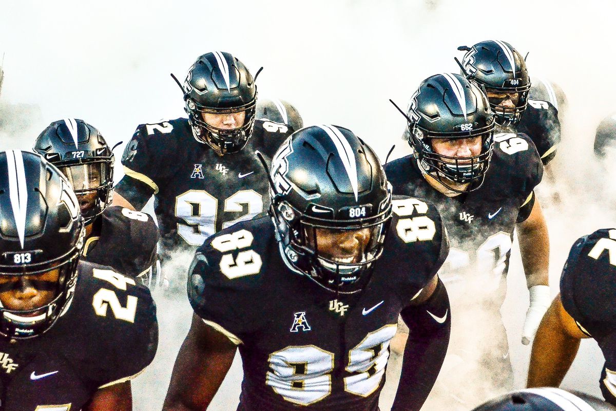 UCF charges on to the field vs. FAU (Photo: Derek Warden)