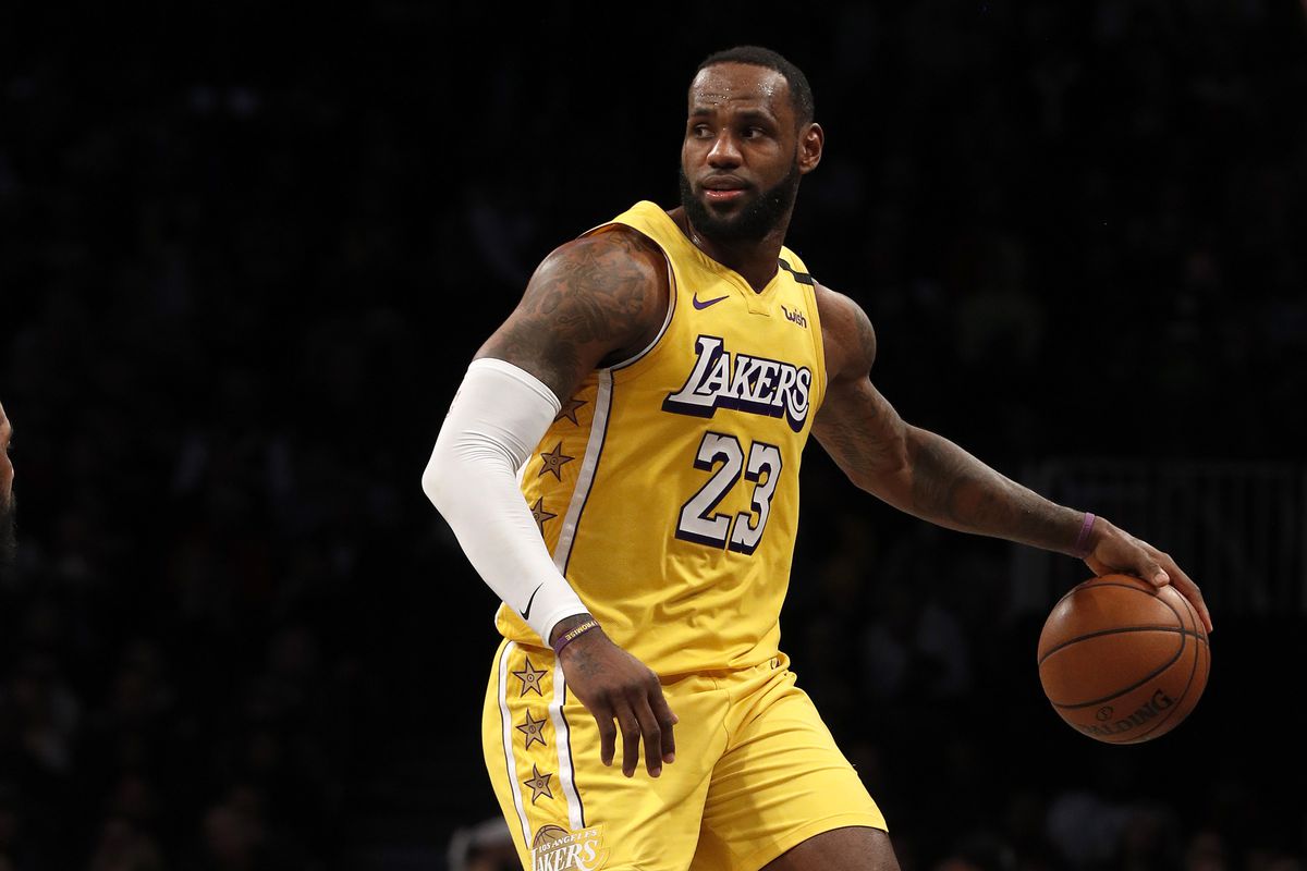 LeBron James #23 of the Los Angeles Lakers in action against the Brooklyn Nets at Barclays Center on January 23, 2020 in New York City. The Lakers defeated the Nets 128-113.&nbsp;
