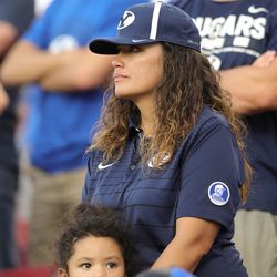 Cougar fans react to BYU’s defeat as game time winds down against USF in Tampa, Florida on Saturday, Oct. 12, 2019.