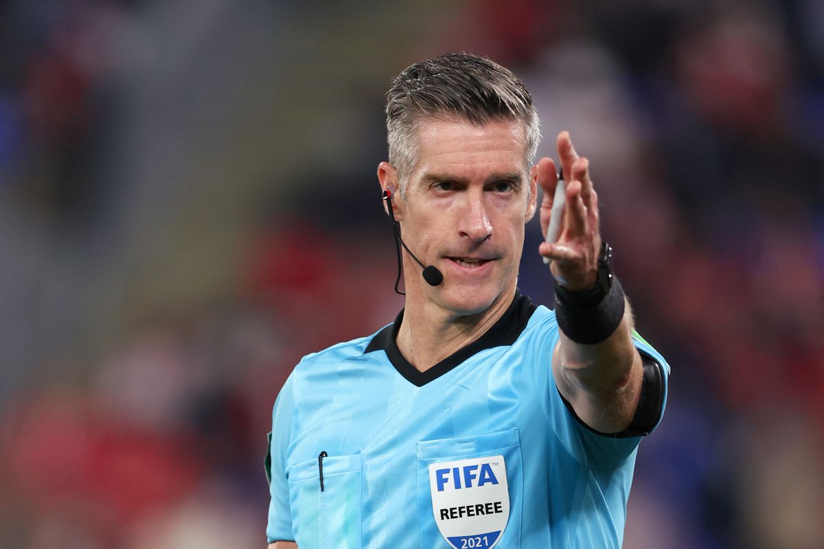 Referee Matthew Conger of New Zealand during the FIFA Arab Cup Qatar 2021 Group D match between Sudan and Egypt at Stadium 974 on December 4, 2021 in Doha, Qatar.
