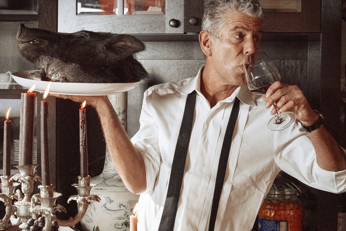 The back cover of 'Appetites: A Cookbook' by Anthony Bourdain.