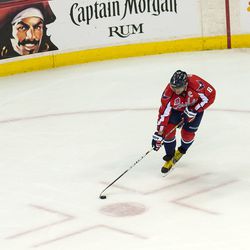 Ovechkin Tries to Tee Up Shot