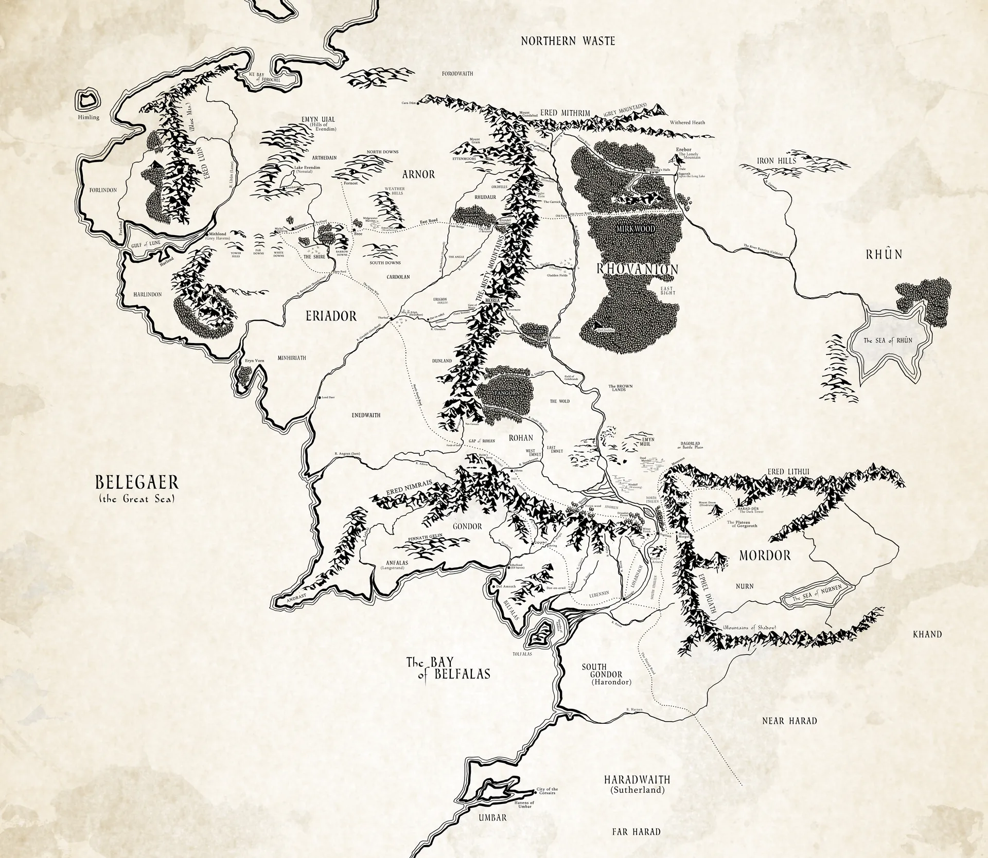 This Lord of the Rings Middle-earth map can help you navigate The Rings of Power