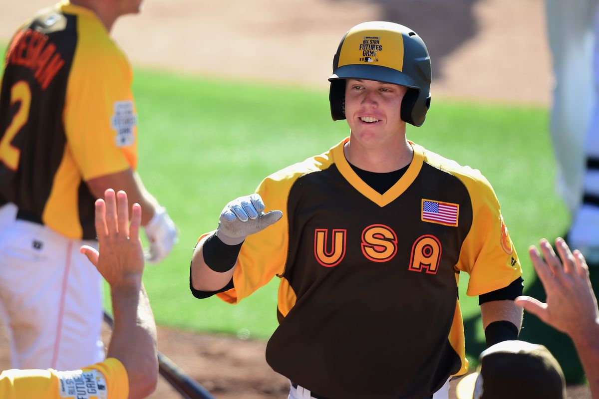 Orioles prospect Chance Sisco homered in the Futures Game this summer.