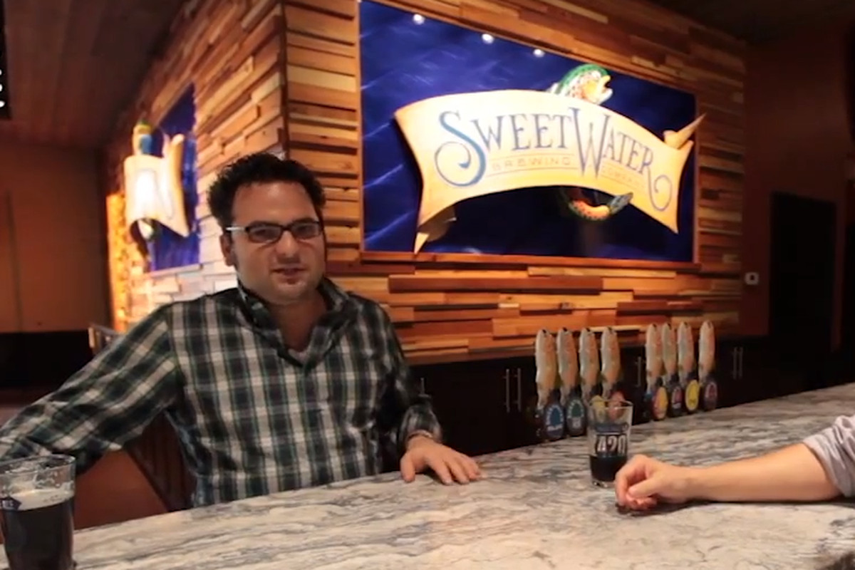 Top Chef's Eli Kirshtein at Atlanta's Sweetwater Brewery.