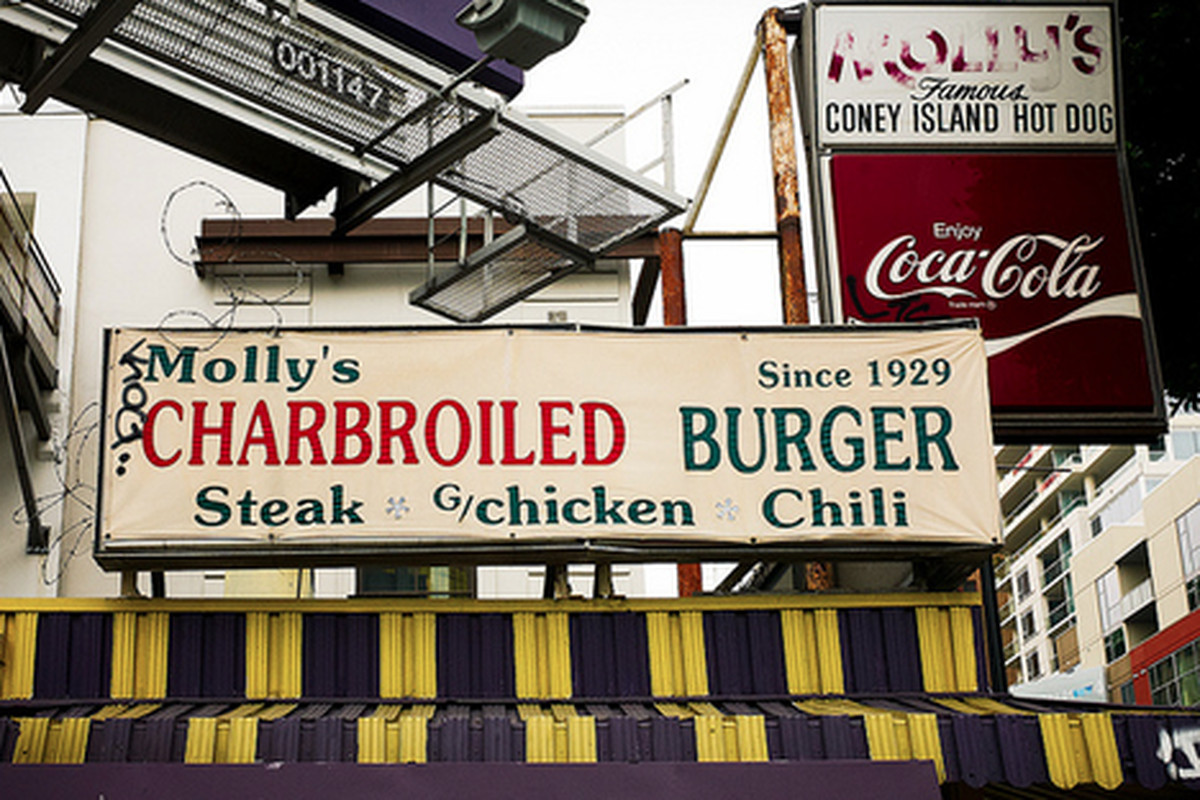 Molly's Charbroiled Burger, Hollywood. 