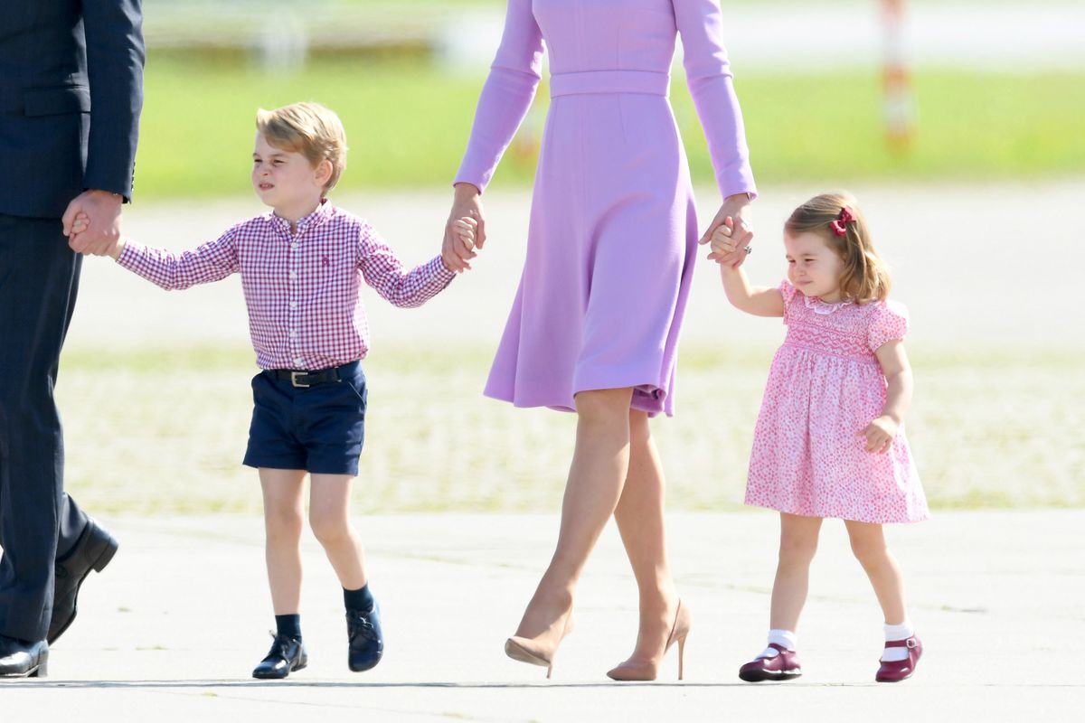 Prince George and Prince Charlotte with their parents