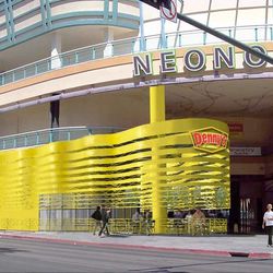 A rendering a Denny's, going in at Neonopolis.