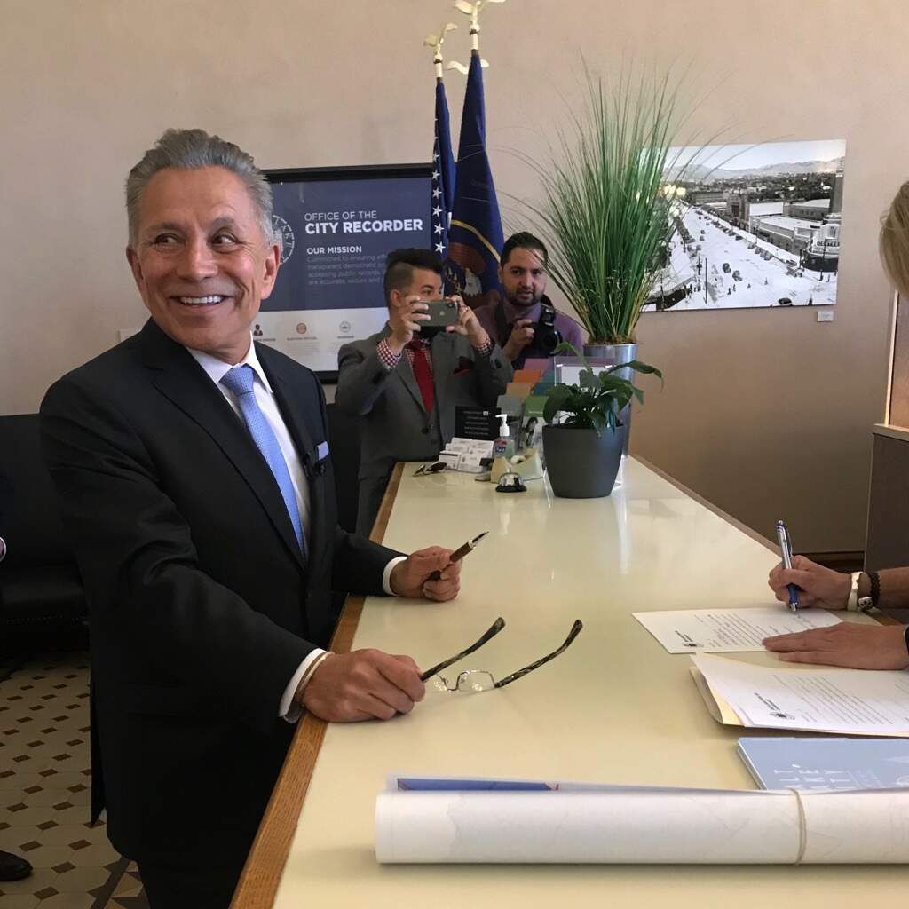 Local businessman David Ibarra officially filed as a candidate for the Salt Lake City mayor's race Thursday, June 6, 2019.