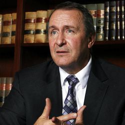 Former Utah Attorney General Mark Shurtleff is interviewed in his office at the state Capitol in Salt Lake City, Tuesday, Dec. 18, 2012.
