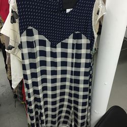 Checker print dress, $125