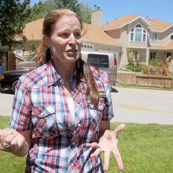 Kari Wahlquist, a neighbor of the Jackman family, talks Friday, June 21, 2013, about their friendship after a boating accident took the life of Marilyn Jackman and left the Jackmans' daughter Jessica and friend Valerie Rae Bradshaw missing at Lake Powell.
