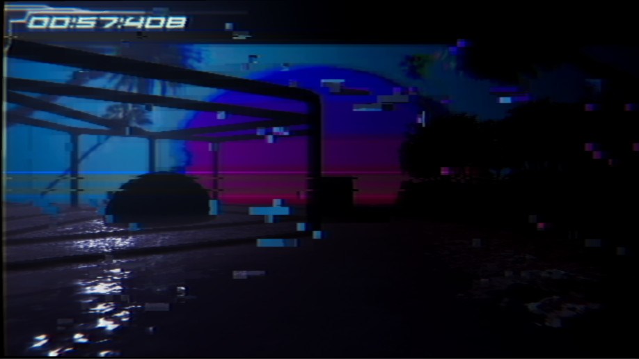 The pixelated interior of Dreamscape, the artificial reality simulator in Echostasis.