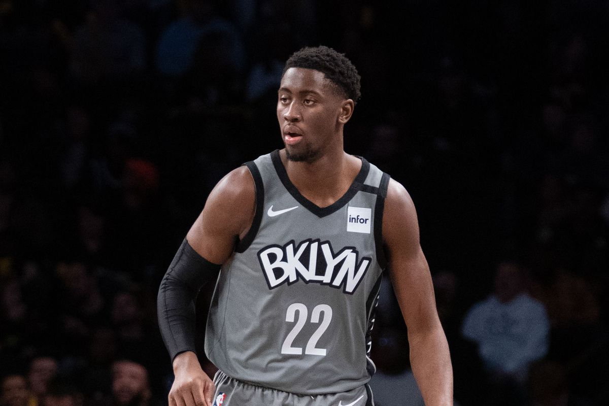 &nbsp;Brooklyn Nets shooting guard Caris LeVert dribbles the ball during the second half against the Detroit Pistons at Barclays Center.