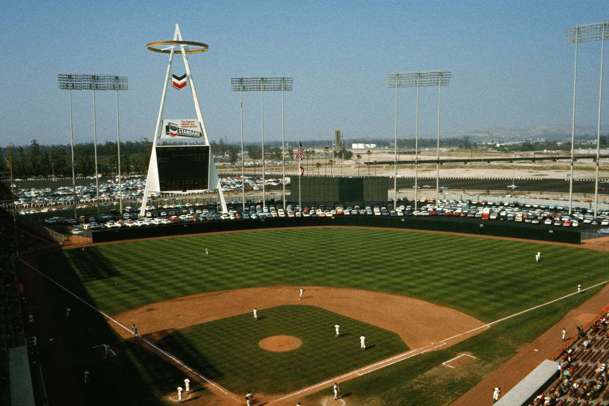 View Inside Anaheim Baseball Stadium