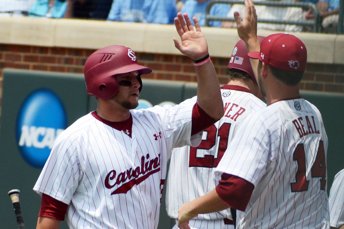 South Carolina takes over the top spot in the major college baseball polls this week