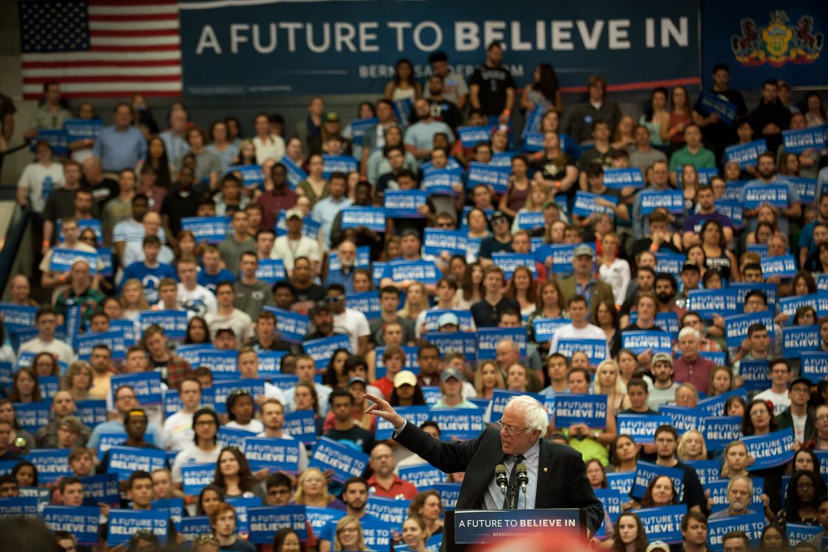 Bernie Sanders Holds Campaign Rally At Penn State
