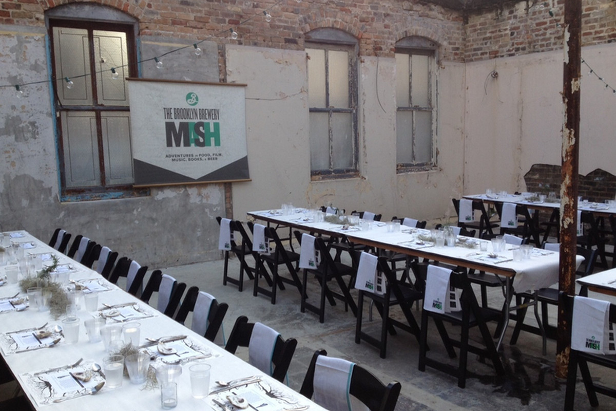 The setting for a previous Brooklyn Brewery dinner.