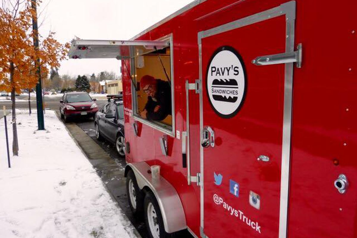 Pavy's Food Truck outside of Fiction Beer Co.