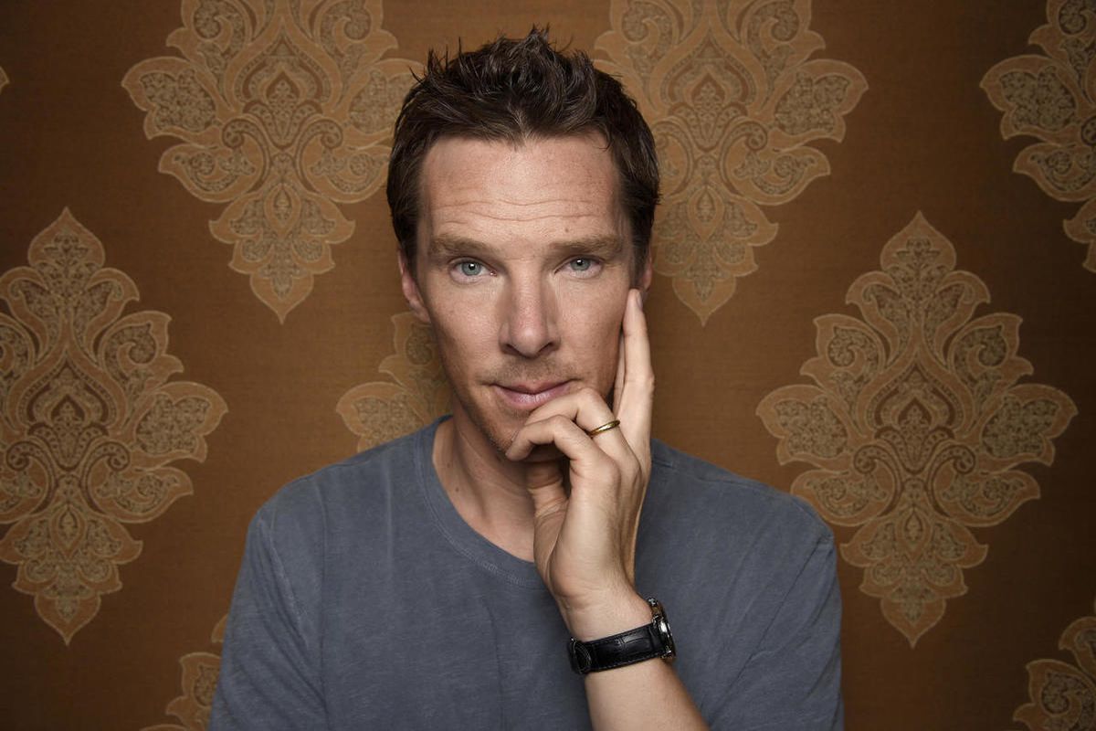 FILE - In this Oct. 19, 2016 photo, Benedict Cumberbatch poses for a photo in Beverly Hills, Calif. Geneology detectives have discovered that the British actor who portrays Sherlock Holmes in the PBS television series, is distantly related to the author w