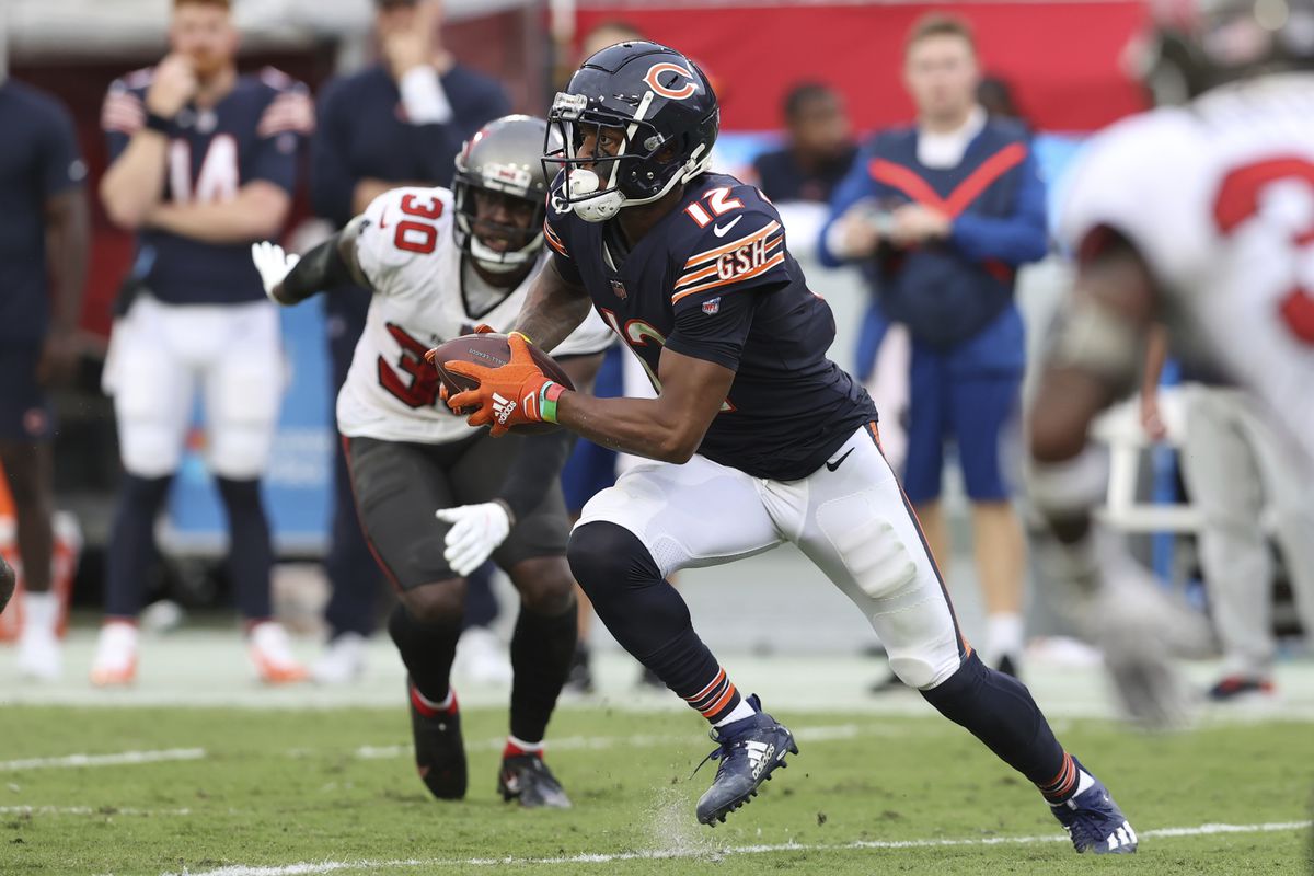 Bears wide receiver Allen Robinson (12) has 30 receptions for 339 yards and one touchdown in nine games this season. 