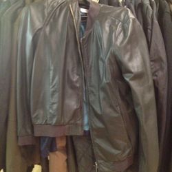 Armani Collezioni leather jacket, $799