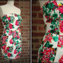 Strapless Floral Zara Dress (size M), $18 at <a href="https://www.facebook.com/shopgreenestreet">Greene Street Consignment</a> South Street
