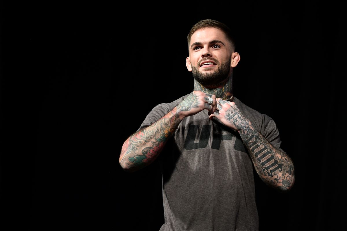 Cody Garbrandt walks on stage during the UFC 235 weigh-in at T-Mobile Arena on March 01, 2019 in Las Vegas, Nevada.