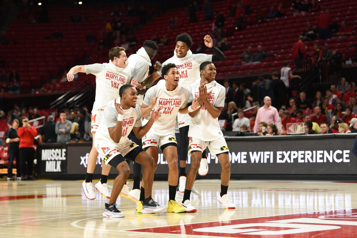Maryland men’s basketball group photo, Rutgers, 2020