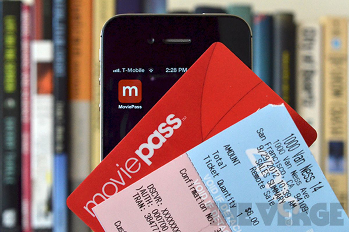 MoviePass card and ticket