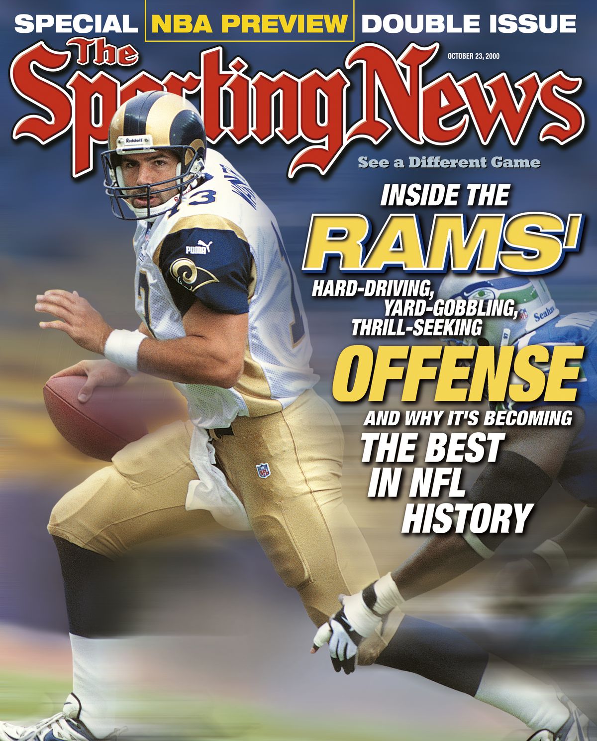 NFL Covers - St. Louis Rams QB Kurt Warner - November 6, 2000