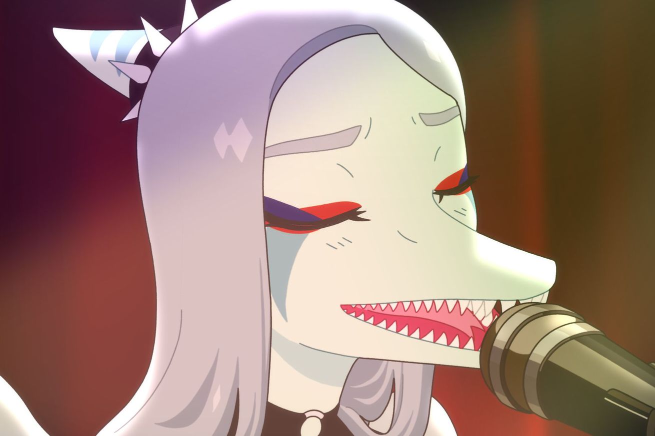 Screenshot from Goodbye Volcano High featuring the main character Fang
