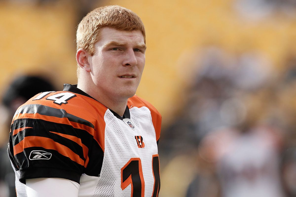PITTSBURGH, PA - DECEMBER 04:  Andy Dalton #14 of the Cincinnati Bengals warms up prior to the game against the Pittsburgh Steelers on December 4, 2011 at Heinz Field in Pittsburgh, Pennsylvania.  (Photo by Jared Wickerham/Getty Images)