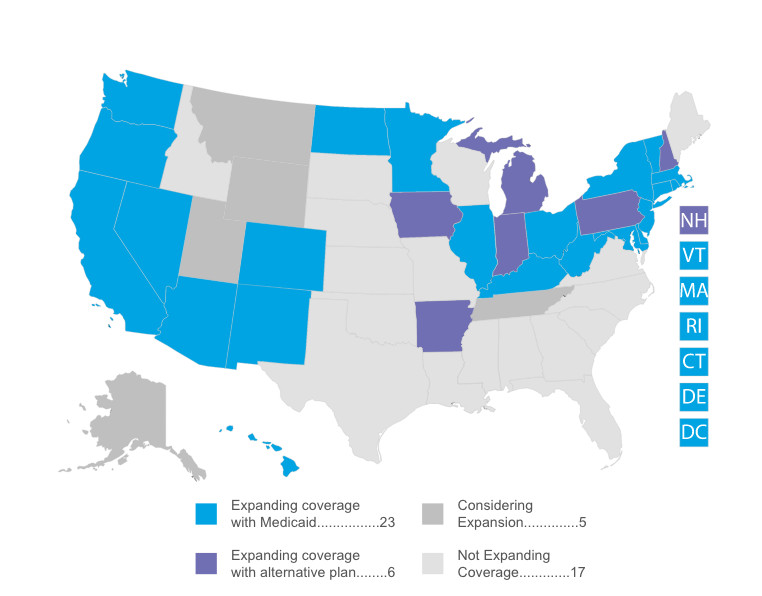 medicaid expansion map