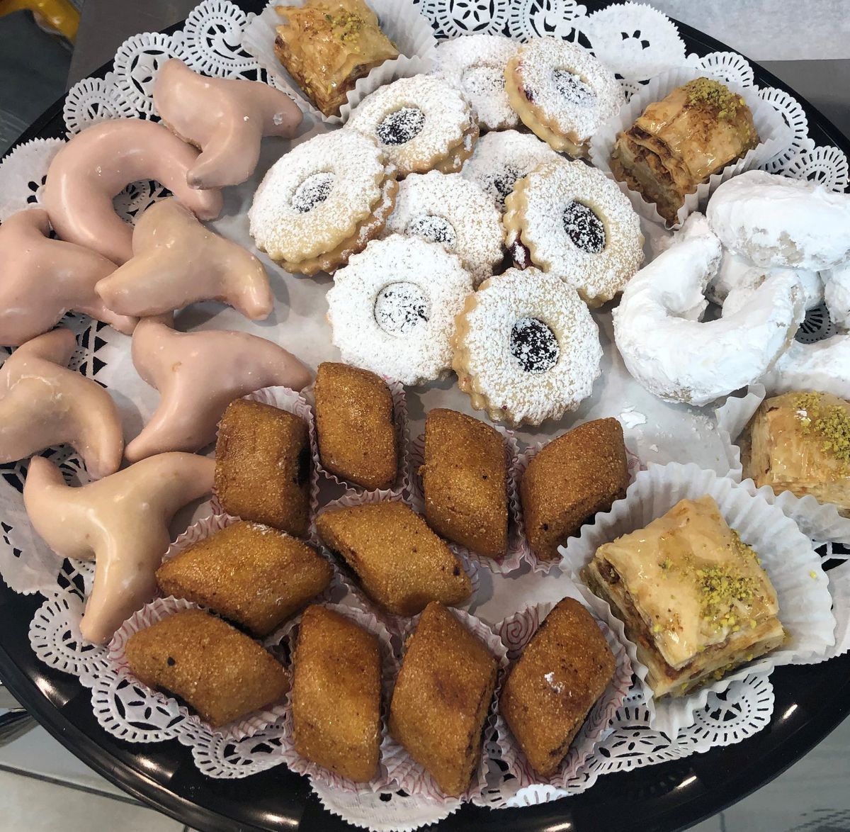 greek sweets on a tray