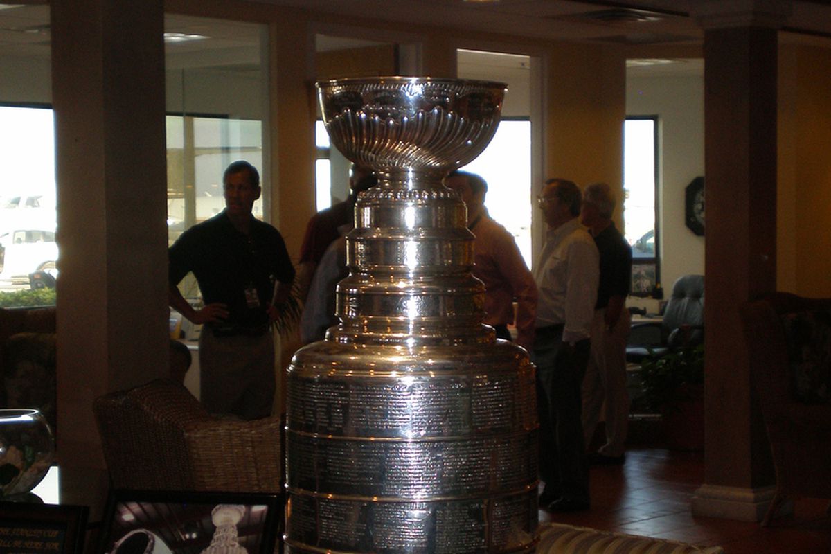 The Stanley Cup when it was at Palm Beach International Airport. 