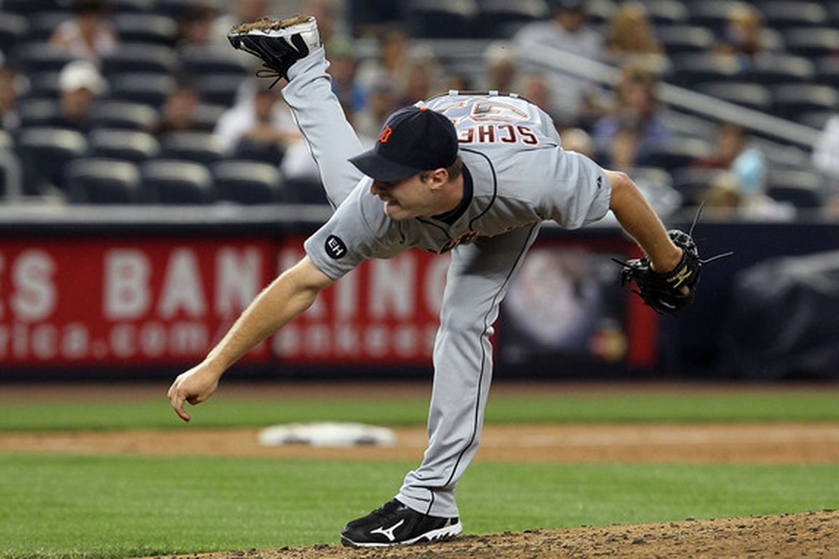 NEW YORK - AUGUST 16:  Max Scherzer #37 of the Detroit Tigers delivers a pitch against the New York Yankees on August 16 2010 at Yankee Stadium in the Bronx borough of New York City.  (Photo by Jim McIsaac/Getty Images)