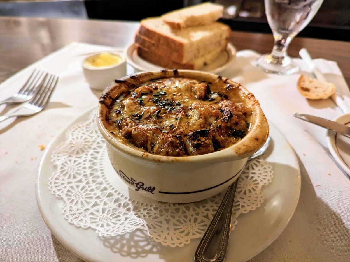 French onion soup at Musso &amp; Frank.