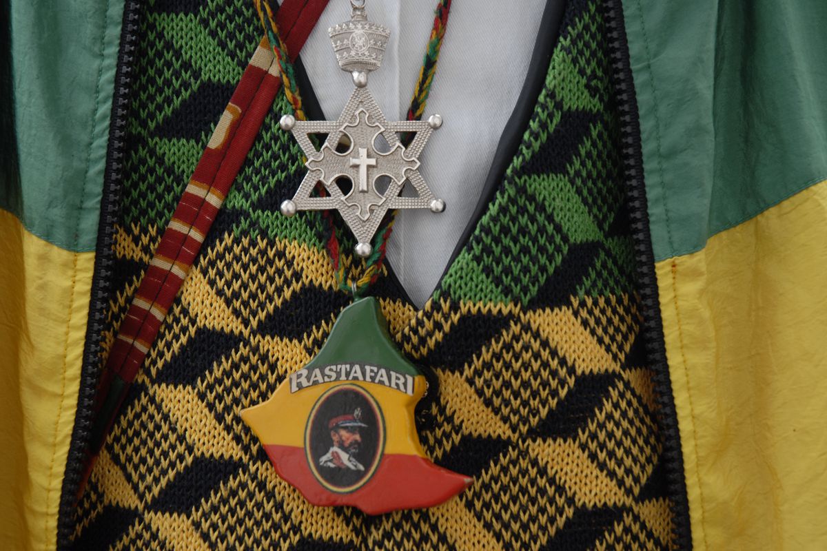 Rastafarian symbols.