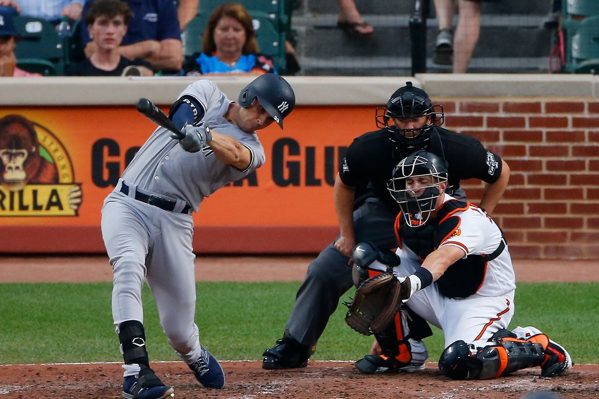 Greg Bird’s third-inning grand slam against the Orioles on Wednesday night was the Yankees’ 152nd home run of 2018, breaking the 1999 Mariners’ record for the most hit prior to the All-Star break.