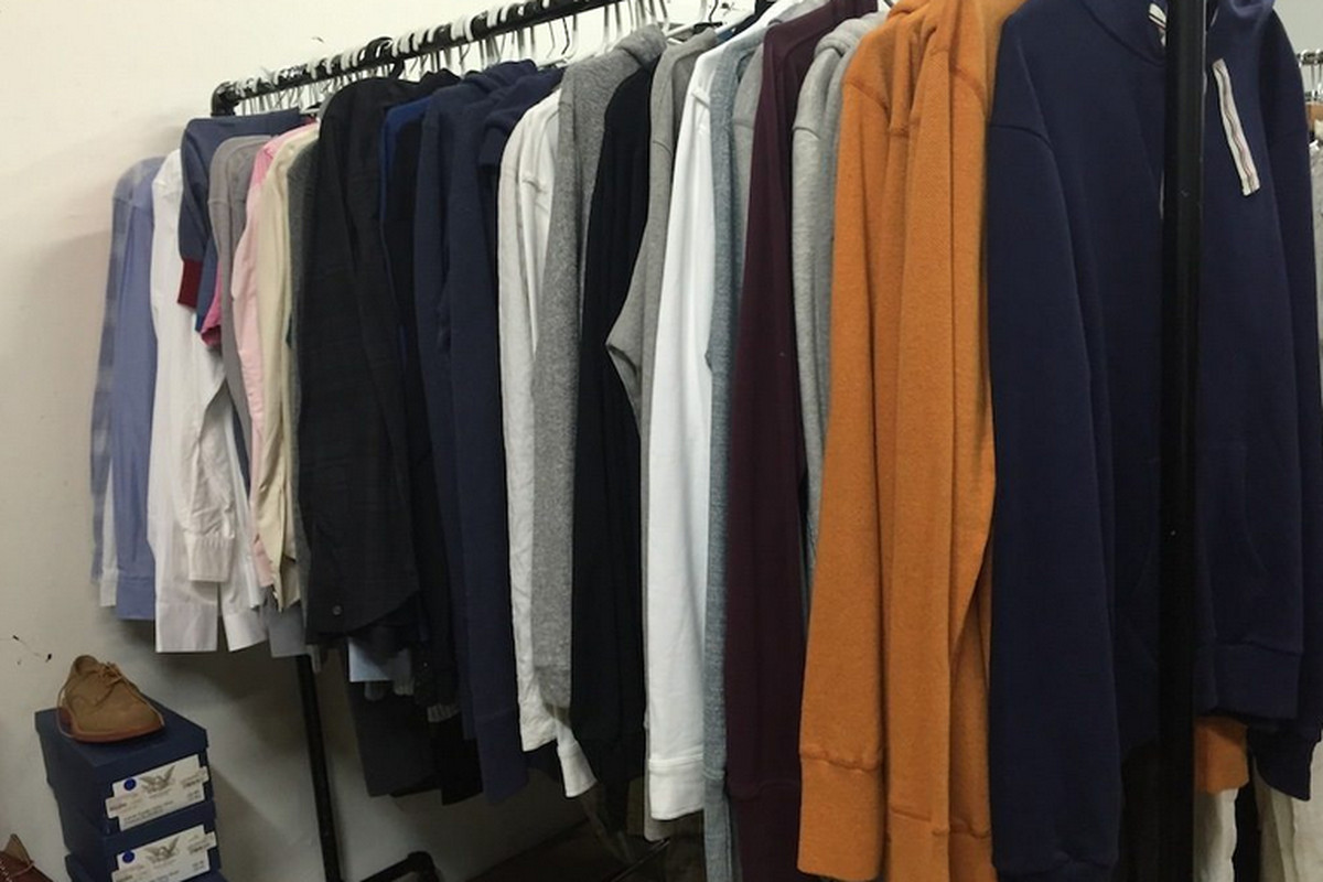 Men's sweaters at the Fivestory Off-Site Sale